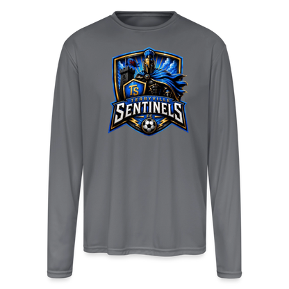 Men's Moisture Wicking Performance Long Sleeve T-Shirt - gray