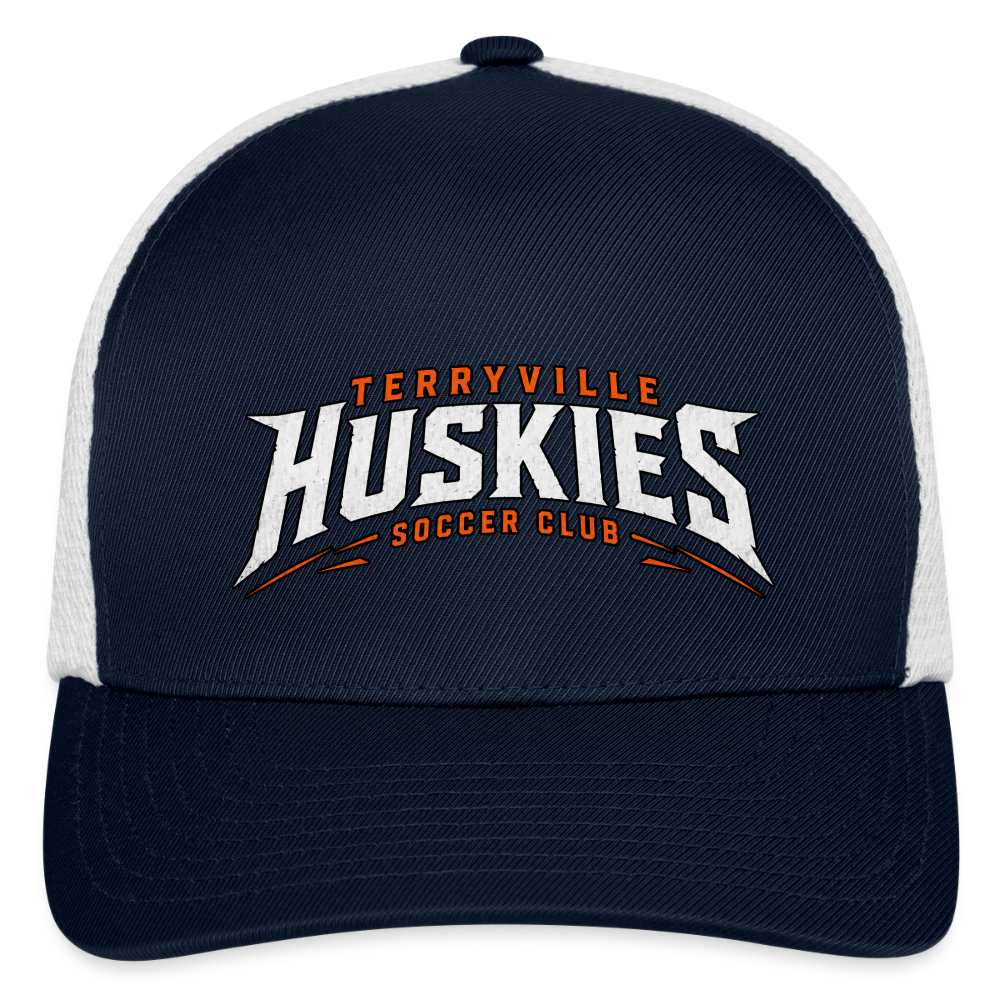 Flexfit Fitted Baseball Cap - navy/white