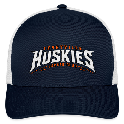 Flexfit Fitted Baseball Cap - navy/white