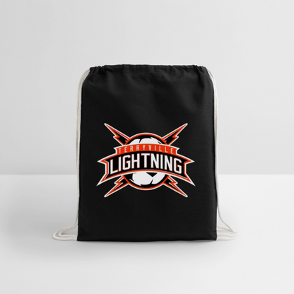 Cotton Drawstring Bag - black