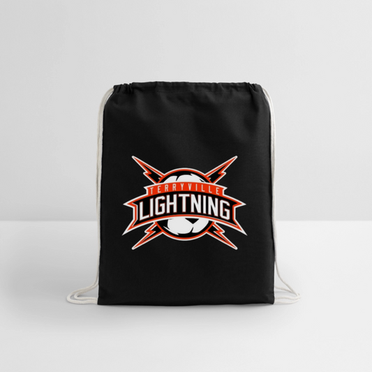 Cotton Drawstring Bag - black