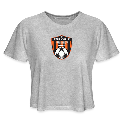 Women's Cropped T-Shirt - heather gray
