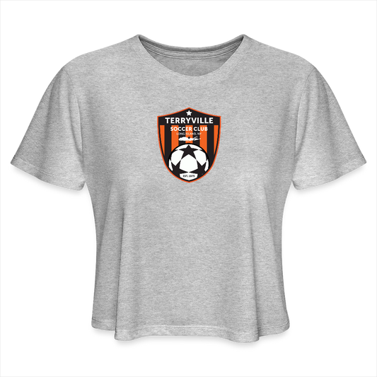 Women's Cropped T-Shirt - heather gray