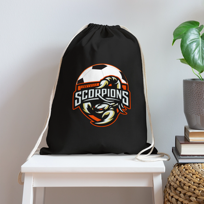 Cotton Drawstring Bag - black