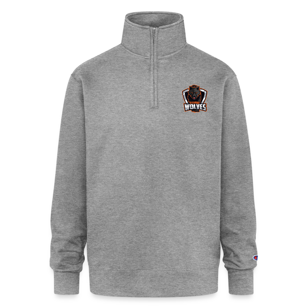 Champion Unisex 1/4 Zip Pullover Sweatshirt - heather gray
