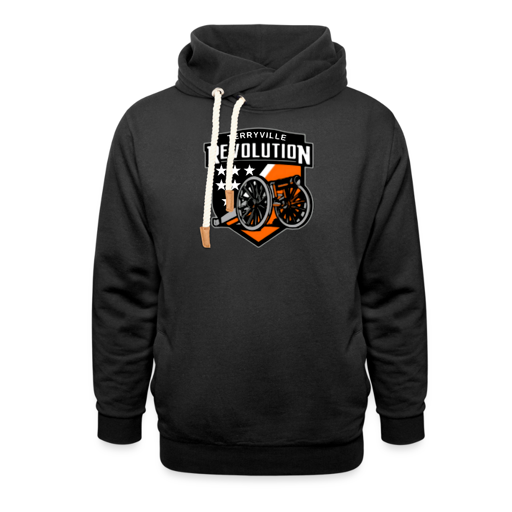 Shawl Collar Hoodie - black