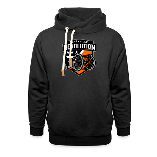 Shawl Collar Hoodie - black