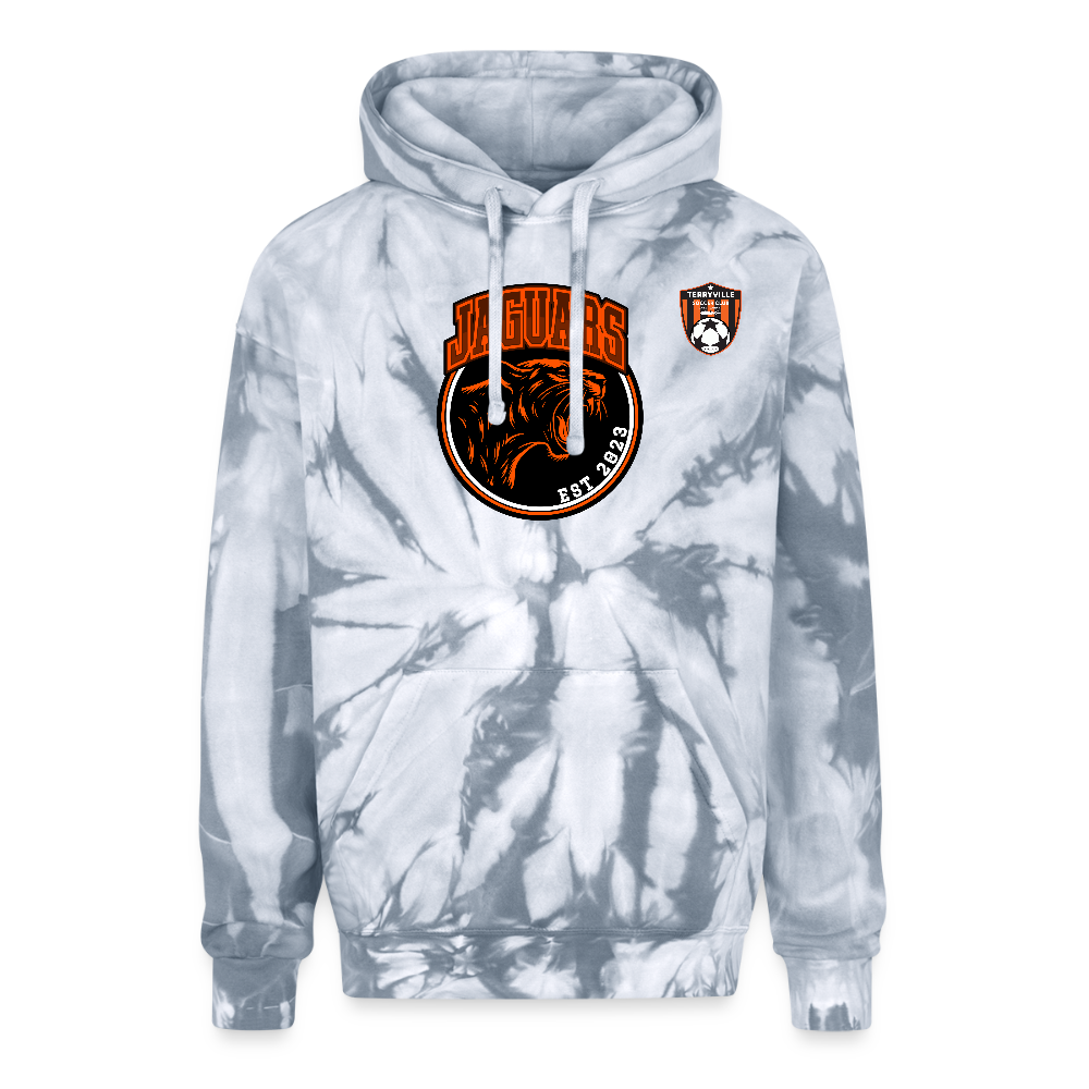 Adult Tie Dye Hoodie - spider silver