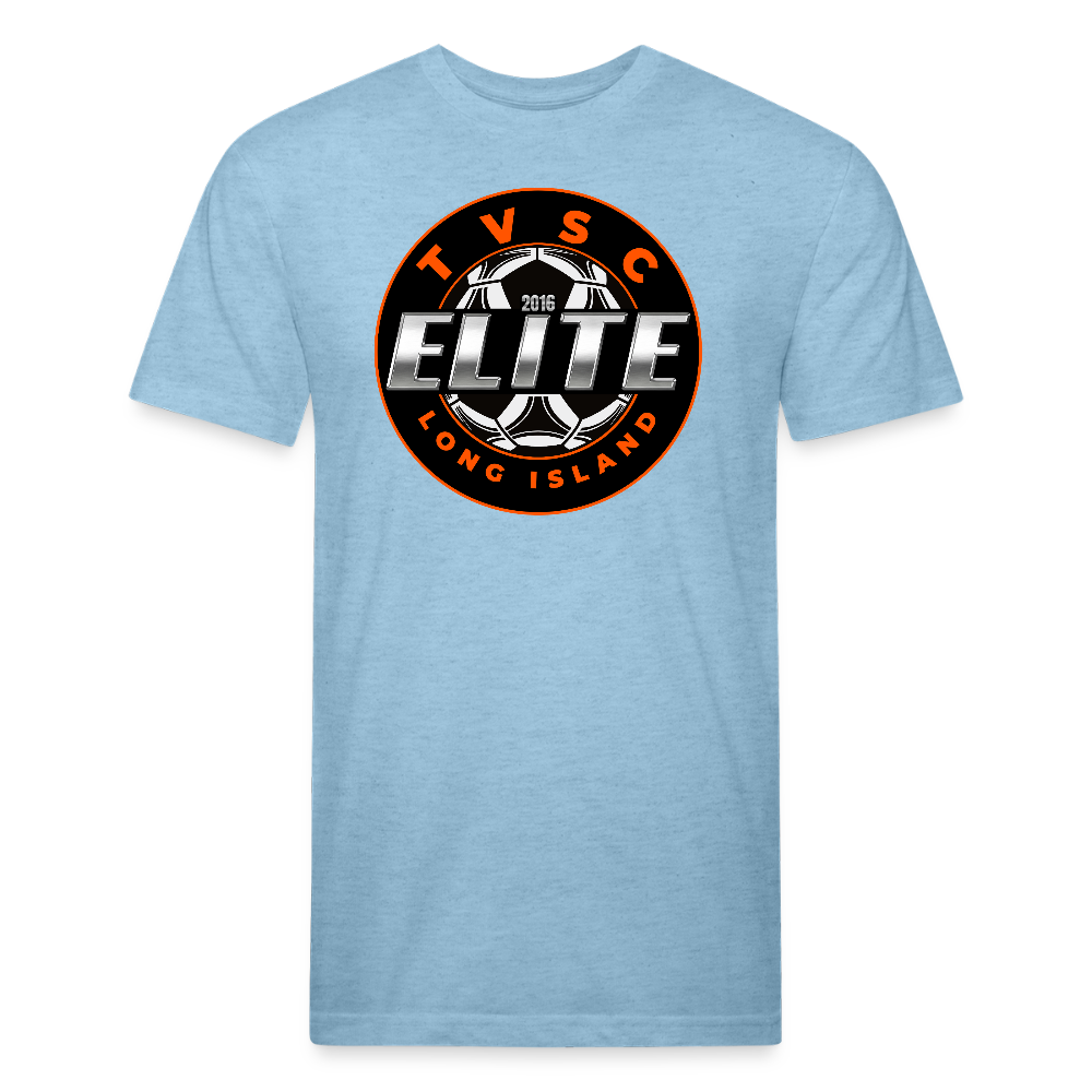 Fitted Cotton/Poly T-Shirt by Next Level - heather blue