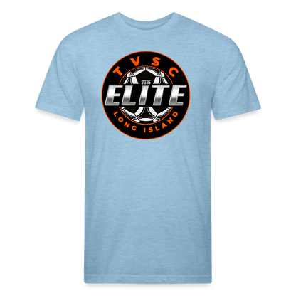 Fitted Cotton/Poly T-Shirt by Next Level - heather blue