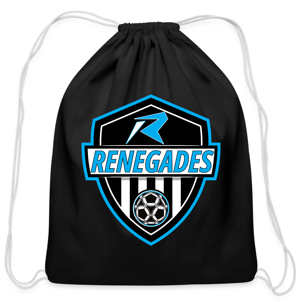 Cotton Drawstring Bag - black