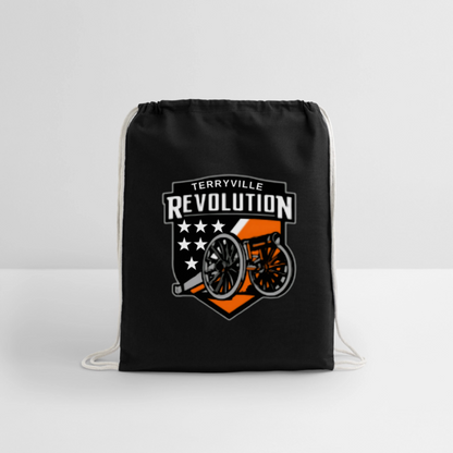 Cotton Drawstring Bag - black