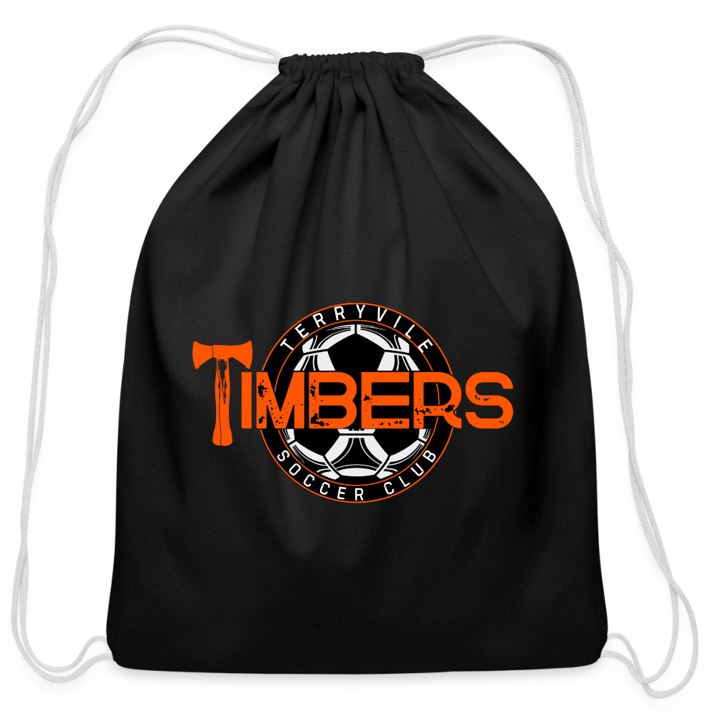 Cotton Drawstring Bag - black