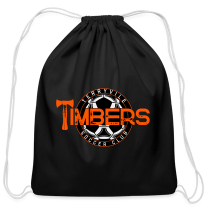 Cotton Drawstring Bag - black