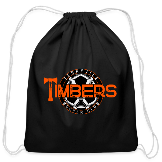 Cotton Drawstring Bag - black