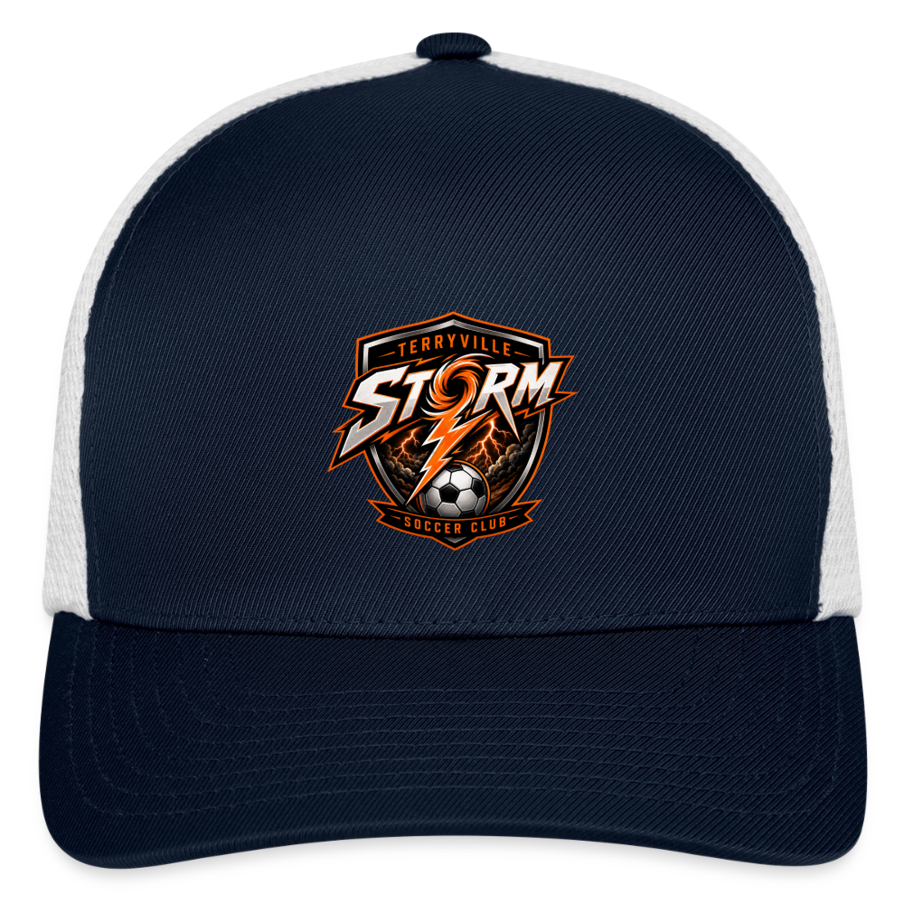 Flexfit Fitted Baseball Cap - navy/white