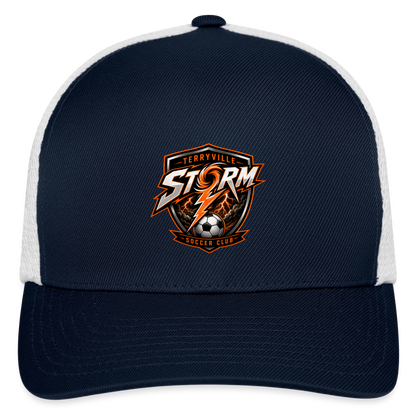 Flexfit Fitted Baseball Cap - navy/white