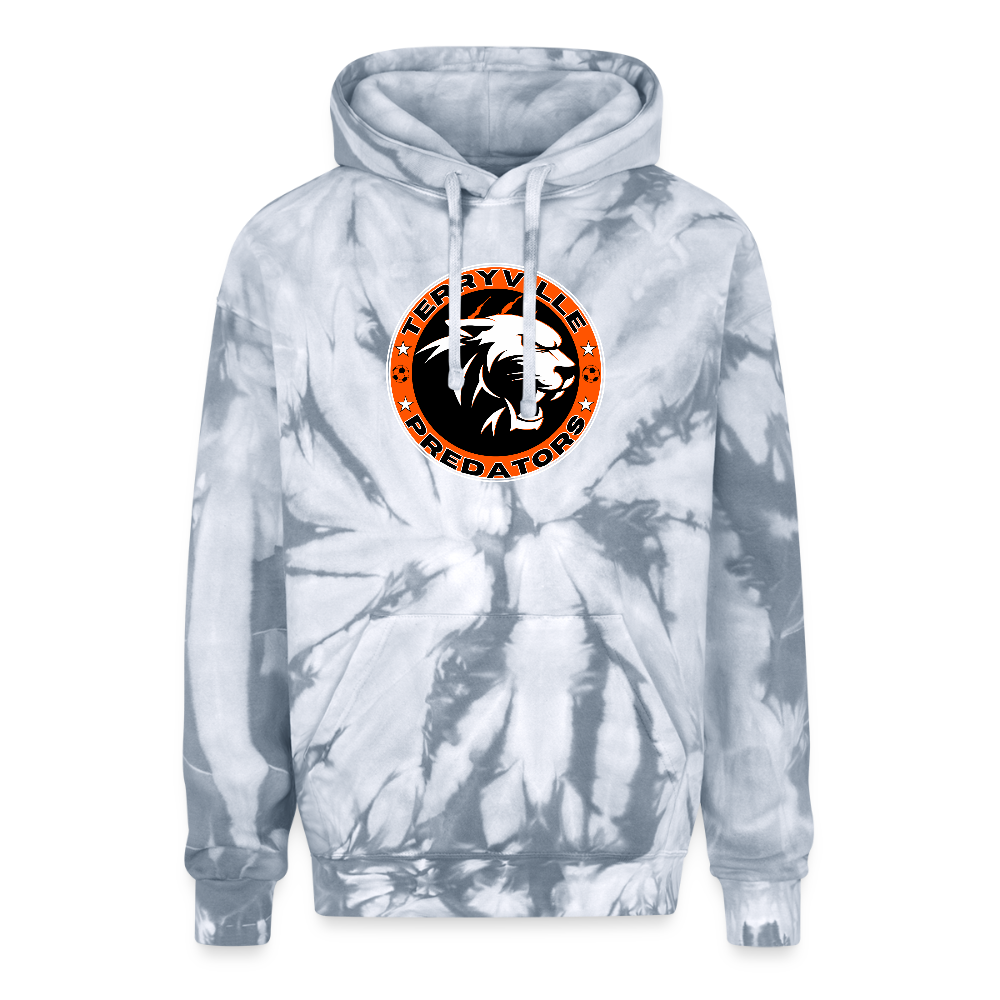 Adult Tie Dye Hoodie - spider silver