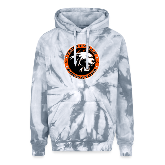 Adult Tie Dye Hoodie - spider silver