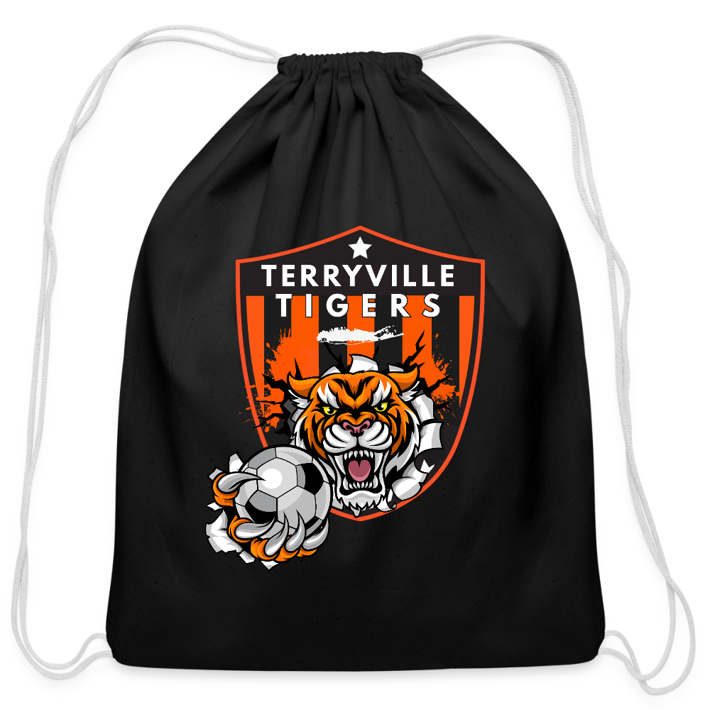 Cotton Drawstring Bag - black
