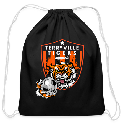 Cotton Drawstring Bag - black