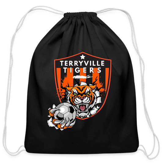 Cotton Drawstring Bag - black