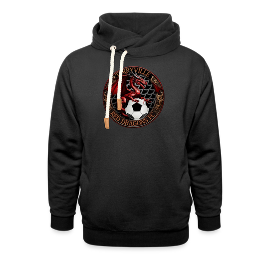 Shawl Collar Hoodie - black