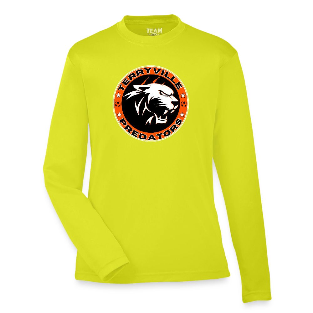 Youth Zone Performance Long-Sleeve T-Shirt - safety yellow