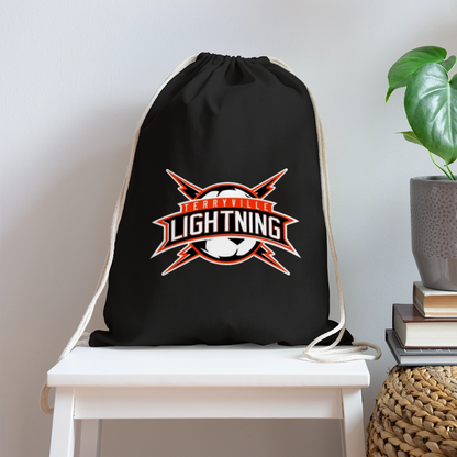 Cotton Drawstring Bag - black