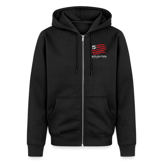 Unisex Premium Organic Zip Hoodie - black