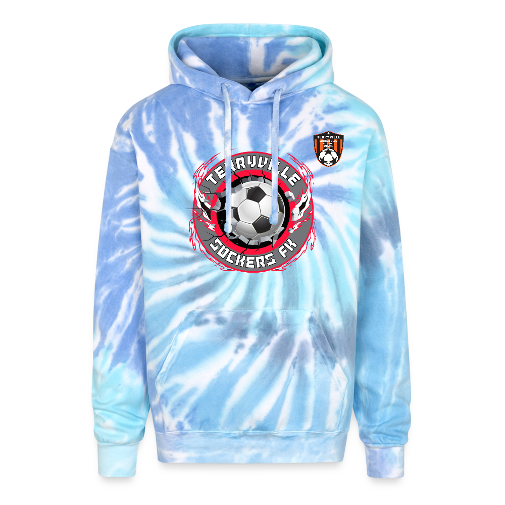 Adult Tie Dye Hoodie - blue lagoon