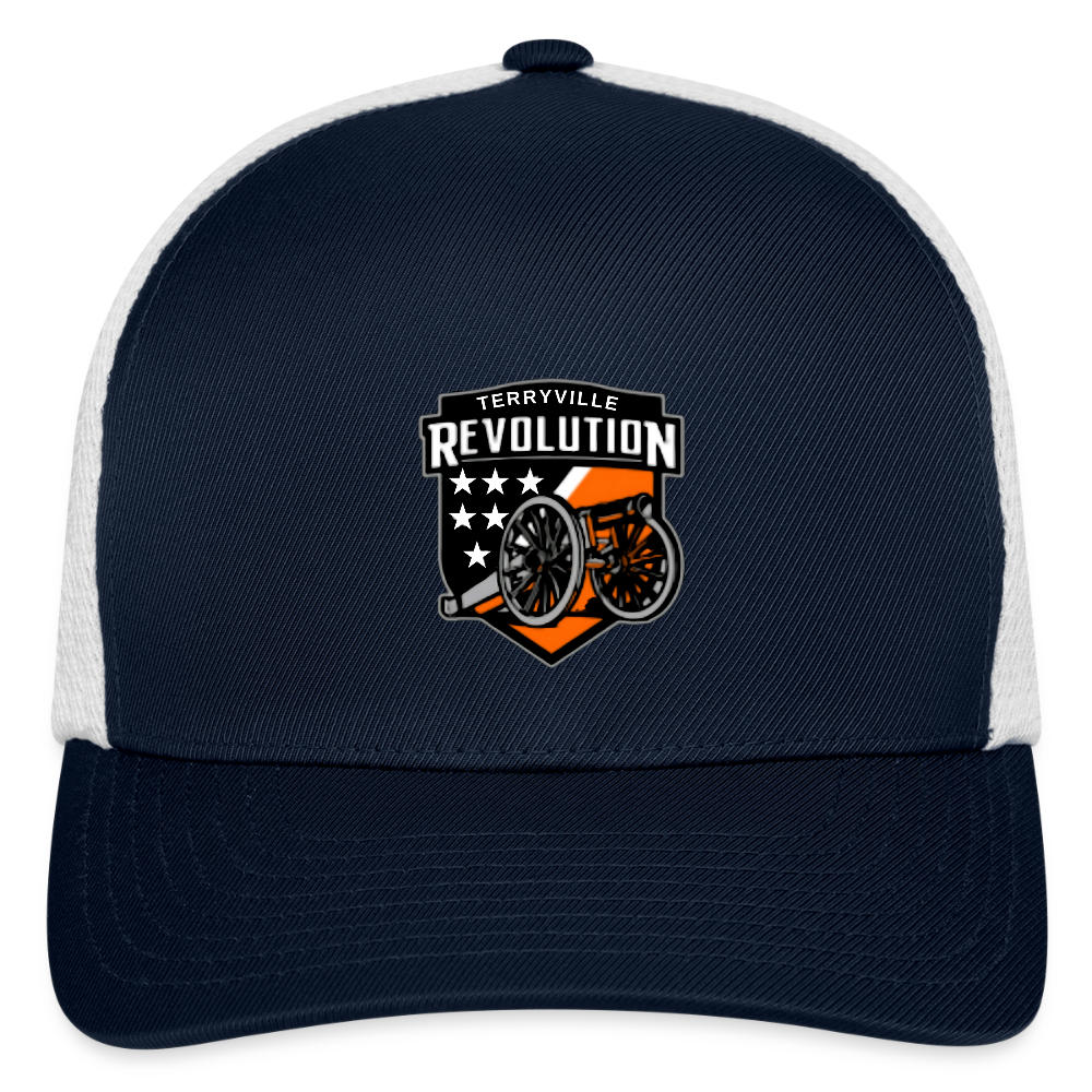 Flexfit Fitted Baseball Cap - navy/white