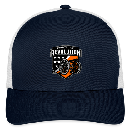 Flexfit Fitted Baseball Cap - navy/white