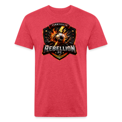 Fitted Cotton/Poly T-Shirt by Next Level - heather red