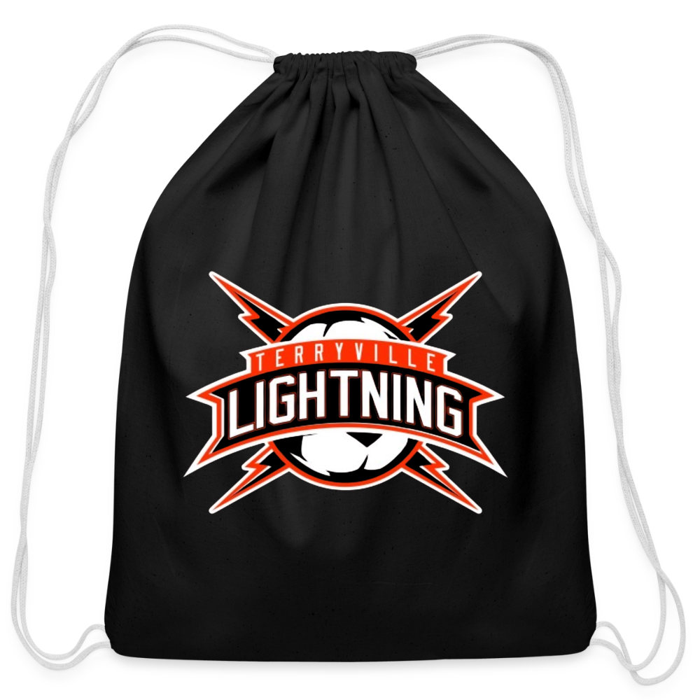 Cotton Drawstring Bag - black