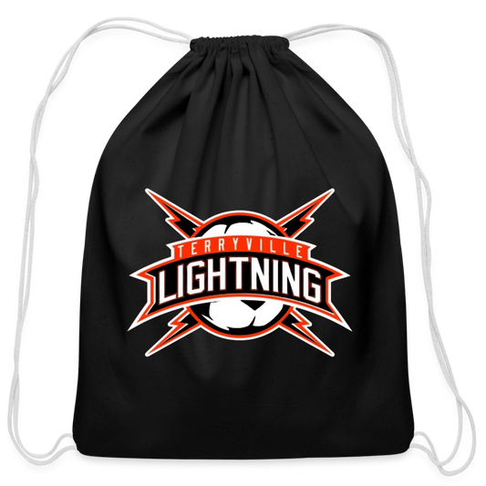 Cotton Drawstring Bag - black