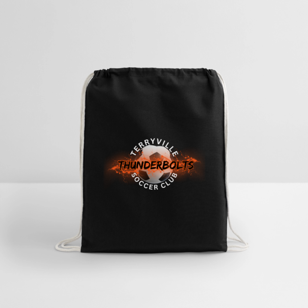 Cotton Drawstring Bag - black