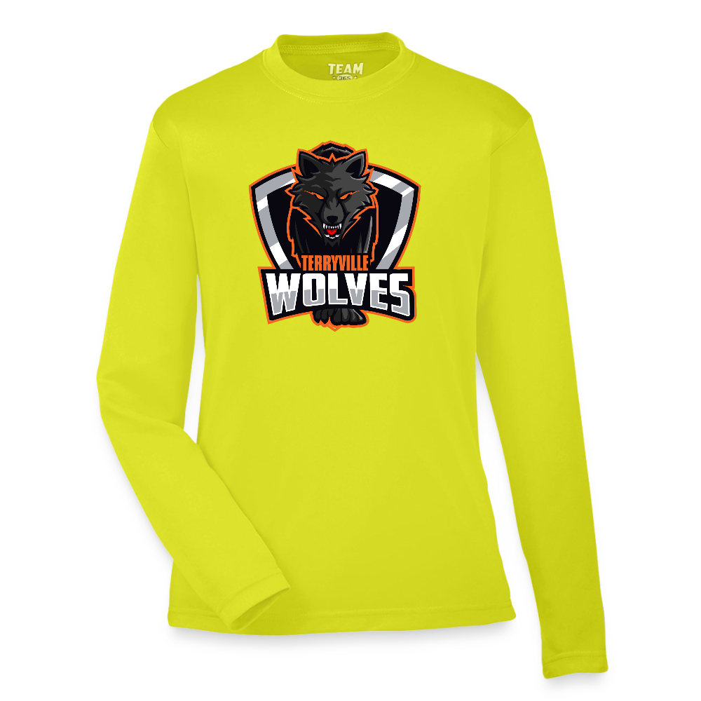 Youth Zone Performance Long-Sleeve T-Shirt - safety yellow