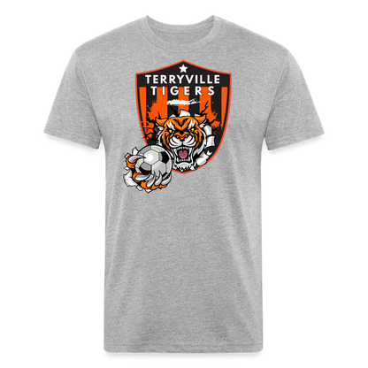 Fitted Cotton/Poly T-Shirt by Next Level - heather gray