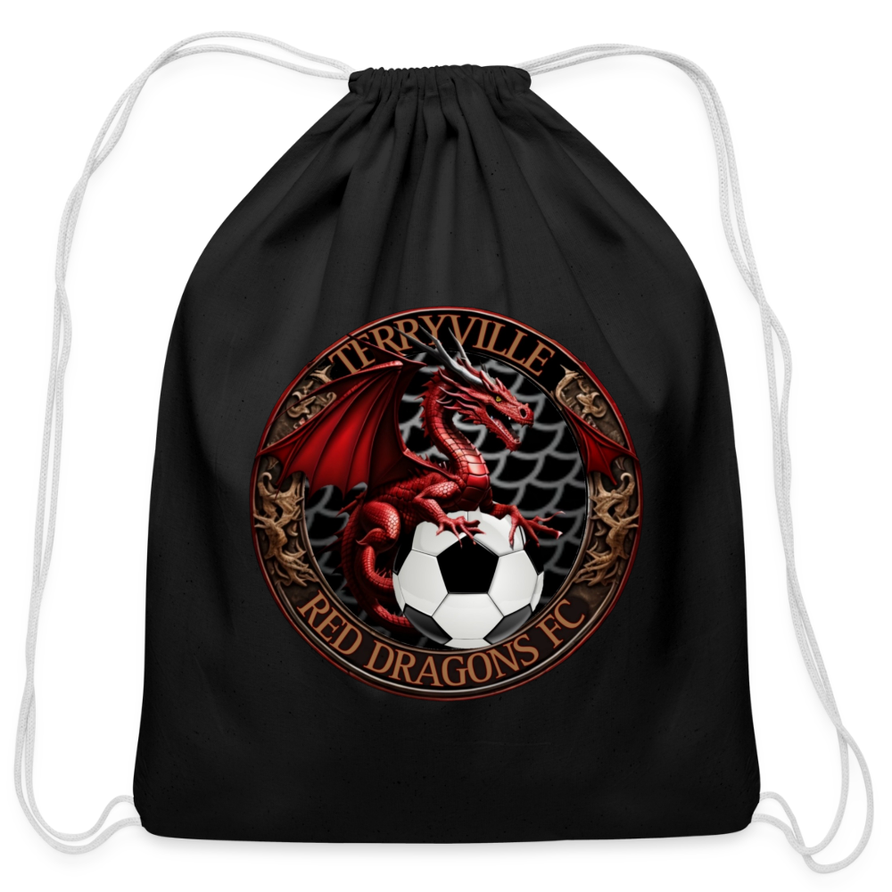 Cotton Drawstring Bag - black