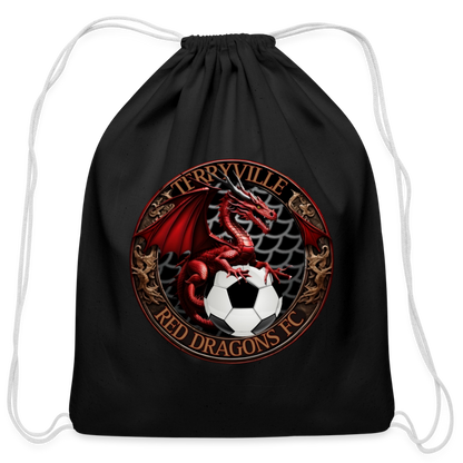 Cotton Drawstring Bag - black