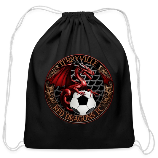 Cotton Drawstring Bag - black