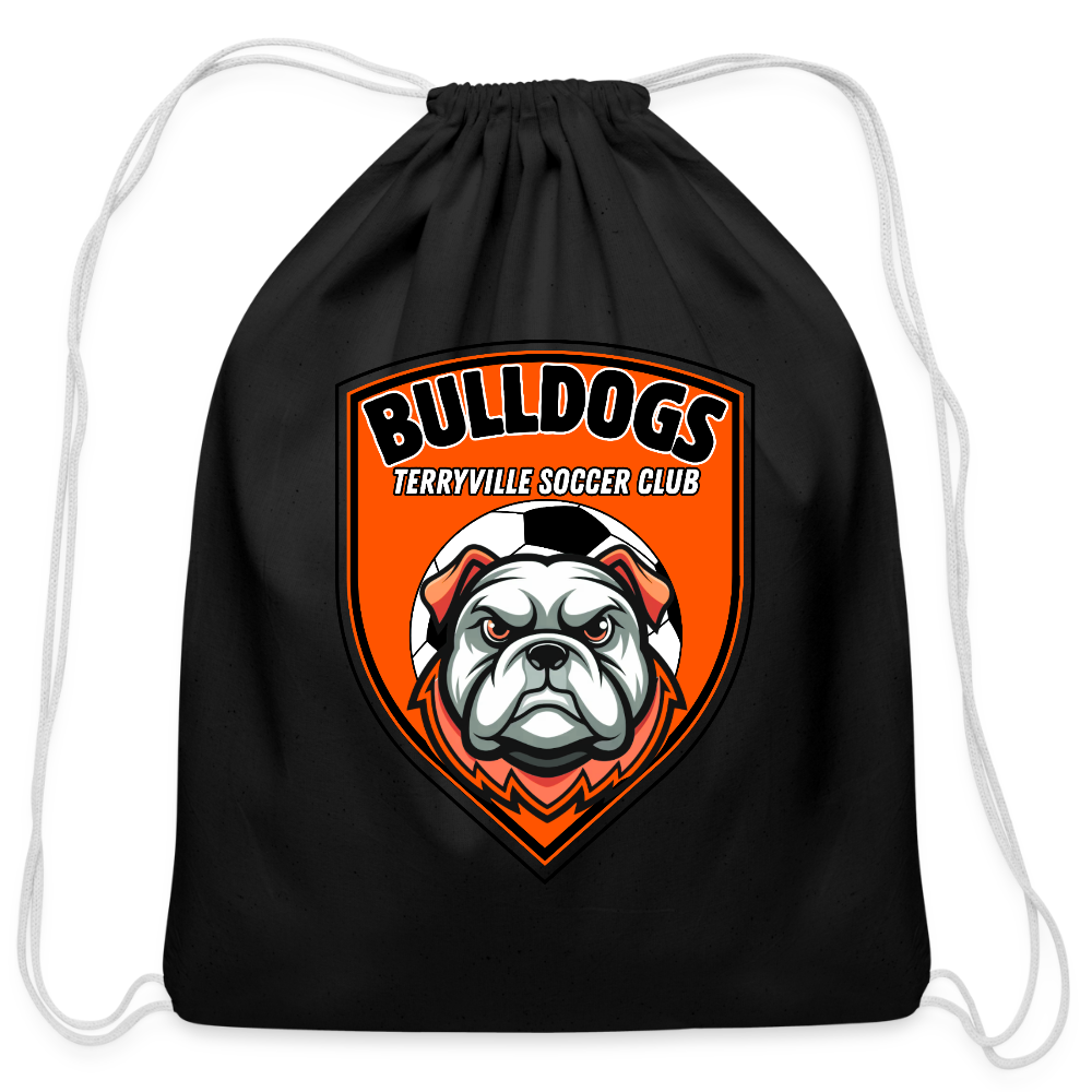 Cotton Drawstring Bag - black