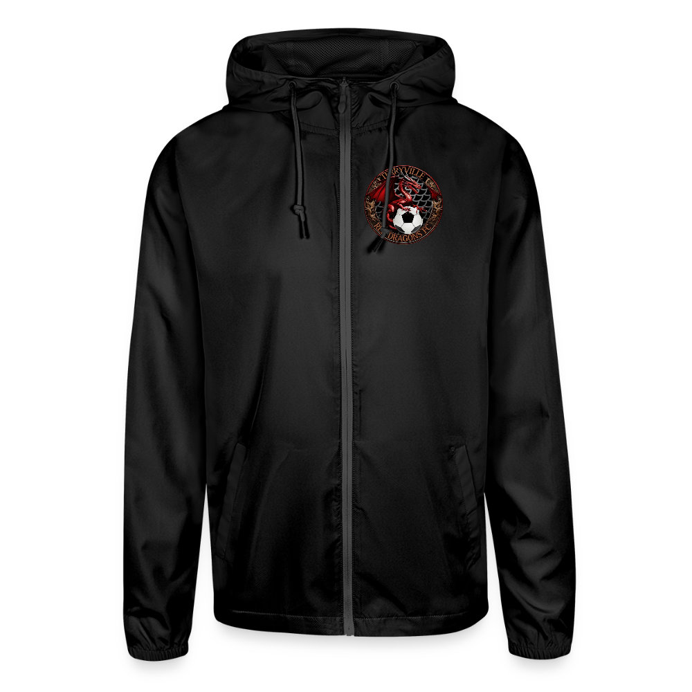 Unisex Lightweight Windbreaker Jacket - black