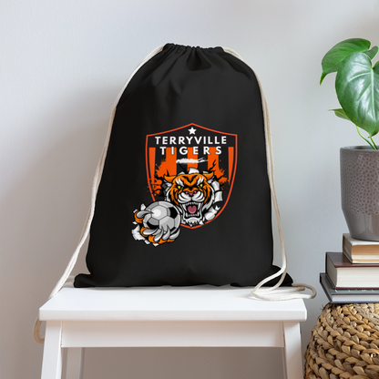 Cotton Drawstring Bag - black