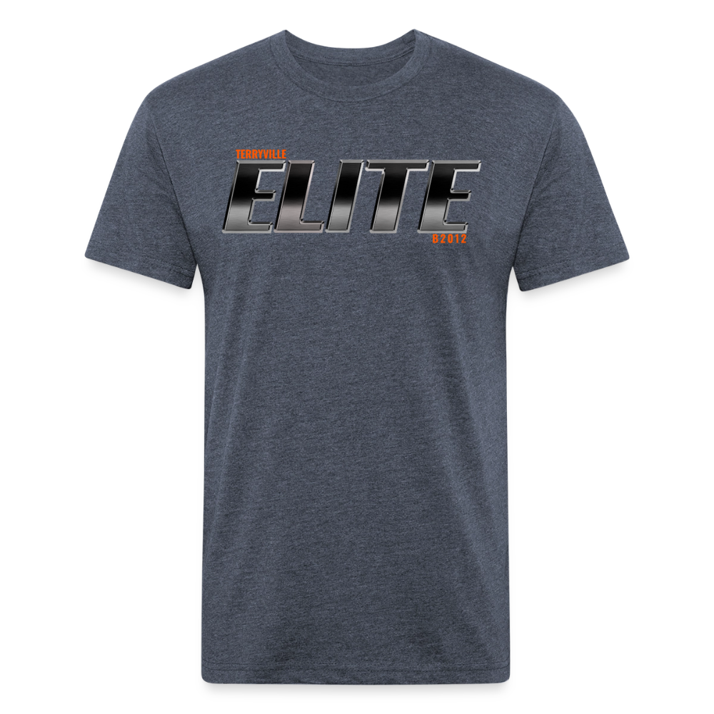 Fitted Cotton/Poly T-Shirt by Next Level - heather navy