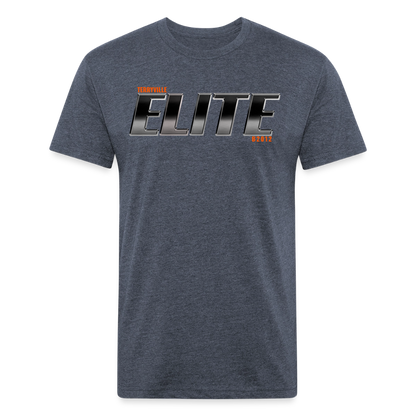 Fitted Cotton/Poly T-Shirt by Next Level - heather navy