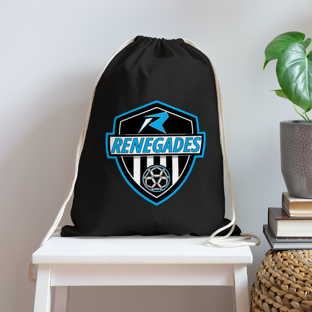 Cotton Drawstring Bag - black