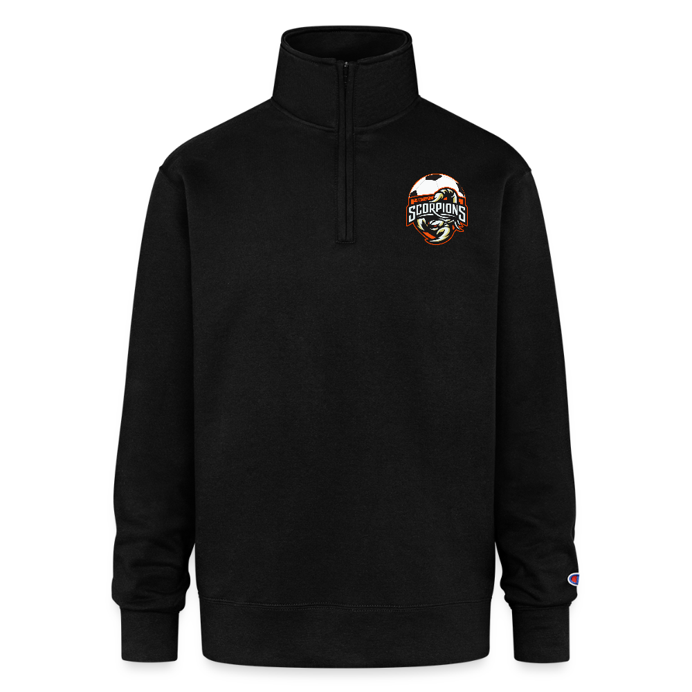 Champion Unisex 1/4 Zip Pullover Sweatshirt - black
