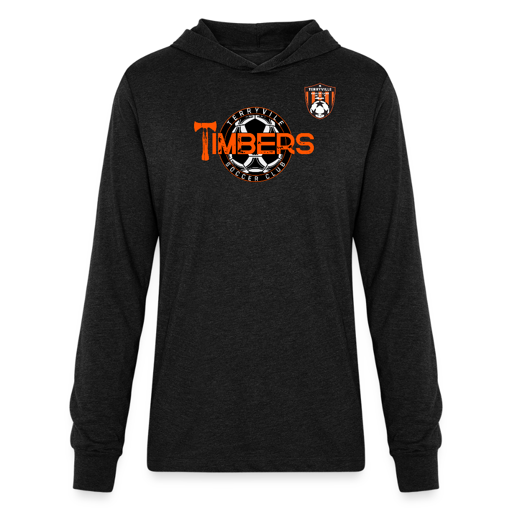 Unisex Long Sleeve Hoodie Shirt - heather black